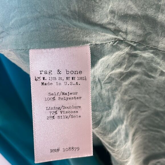 rag & bone Teal Mini Dress Size 4 - Picture 4 of 8